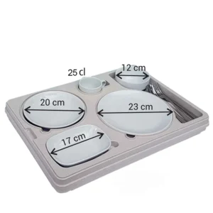 Produto sustentável Bandeja Isotérmica 5 Compartimentos da Copopalhinhas para catering e restauração