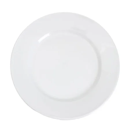 Prato em PC Branco 19cm reutilizável e resistente da Copopalhinhas