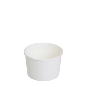Produto sustentável taça gelado em cartão branco 20cl da Copopalhinhas para eventos e restauração