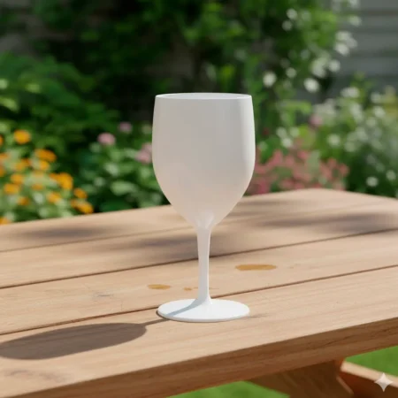 copo de vinho em PC branco 25cl reutilizável e ecológico da Copopalhinhas
