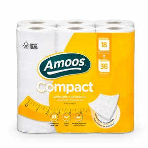 Papel higiénico doméstico compacto reutilizável e ecológico da Copopalhinhas.