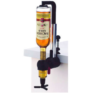 Produto sustentável suporte parede com doseador bebidas da Copopalhinhas para eventos e restauração