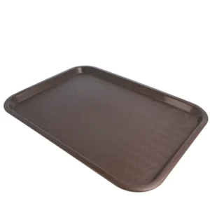 O tabuleiro fast food em PP castanho é ideal para ambientes profissionais que exigem resistência, higiene e reutilização.
