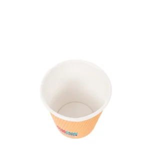 Detalhe do copos bebidas quentes parede dupla 240 ml Copopalhinhas feito com materiais amigos do ambiente