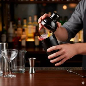 Produto sustentável Shaker Cobbler 500 ml da Copopalhinhas para eventos e restauração