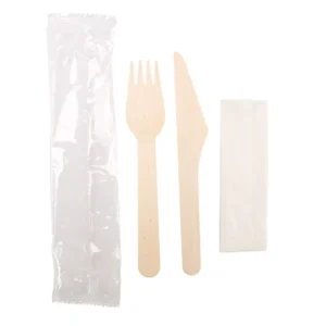 kit talheres de madeira 16cm reutilizável e ecológico da Copopalhinhas