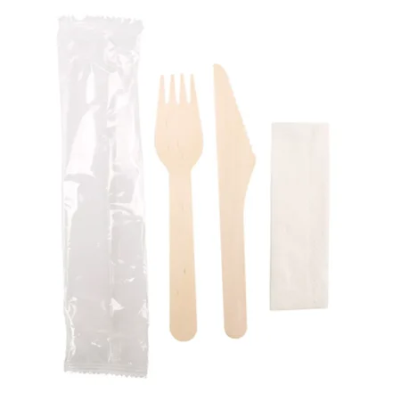 kit talheres de madeira 16cm reutilizável e ecológico da Copopalhinhas