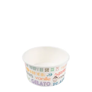 Taça para gelado em cartolina 150ml reutilizável e ecológica da Copopalhinhas