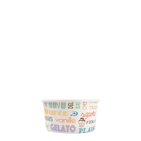 Produto sustentável taça para gelado em cartolina 150ml da Copopalhinhas para eventos e restauração