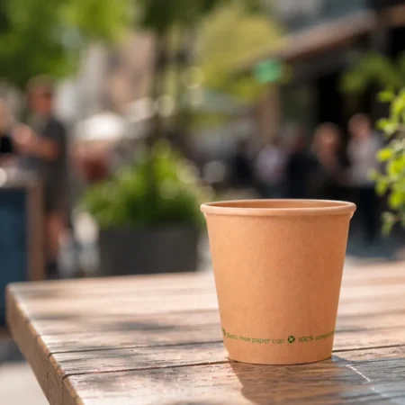 O Copo de Papel Castanho 12cl (120ml/4oz) é reciclável, biodegradável e compostável, cumprindo a norma EN 13432.