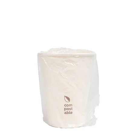 Produto sustentável COPO DE PAPEL BRANCO EMBALADO INDIVIDUALMENTE 36CL (360ML) da Copopalhinhas para eventos e restauração