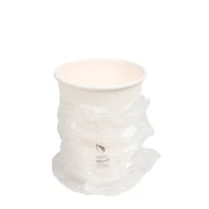 Produto sustentável COPO DE PAPEL BRANCO EMBALADO INDIVIDUALMENTE 36CL (360ML) da Copopalhinhas para eventos e restauração