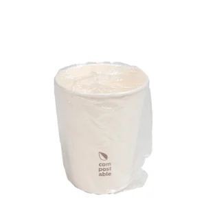 Produto sustentável COPO DE PAPEL BRANCO EMBALADO INDIVIDUALMENTE 36CL (360ML) da Copopalhinhas para eventos e restauração