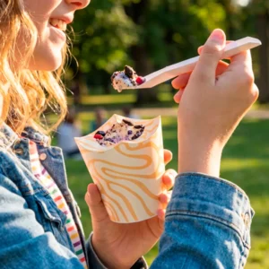 Produto sustentável copo para gelado 330ml da Copopalhinhas para eventos e restauração
