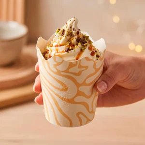 Detalhe do copo para gelado 330ml Copopalhinhas feito com materiais amigos do ambiente