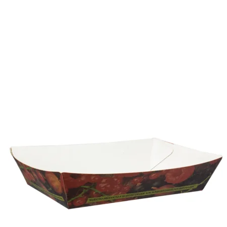 BARQUETA/BANDEJA FRUTOS VERMELHOS EM CARTÃO 14×8,5×3,5CM BIODEGRADÁVEL