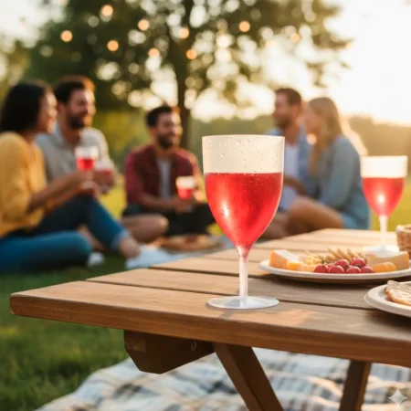 O Copo Vinho Reutilizável em PP com Pé 30cl (300ml) combina estilo e consciência ambiental numa única solução.
