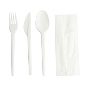 Z10555-KIT TALHERES REUTILIZÁVEIS PS BRANCO COM GUARDANAPO EMBALAGEM INDIVIDUAL-2