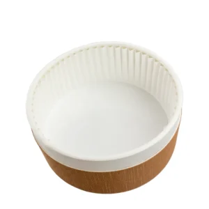 Caixa em cartão premium com tampa 475ml castanho e branco da Copopalhinhas para sobremesas gourmet
