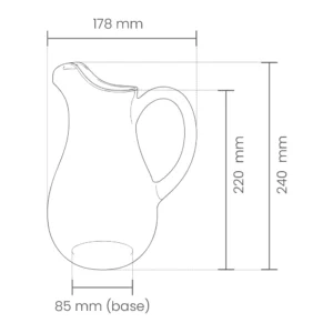 Detalhe do Jarro em PC 1,7L Copopalhinhas feito com materiais amigos do ambiente