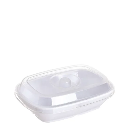 Produto sustentável recipiente retangular em pc 400ml da Copopalhinhas para eventos e restauração