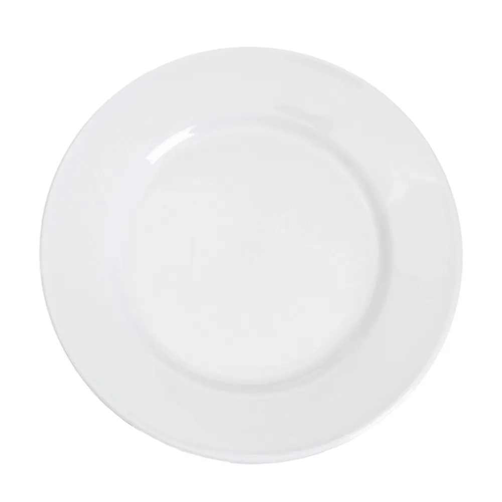 Prato em PC Branco 19cm reutilizável e resistente da Copopalhinhas