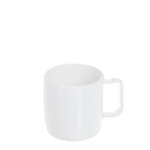 caneca policarbonato branca 250ml reutilizável e ecológica da Copopalhinhas