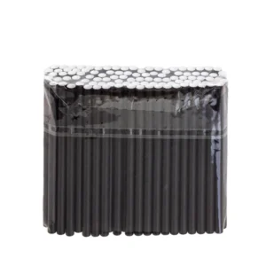Produto sustentável palhinha reta de papel preta 0,8x14cm para caipirinha da Copopalhinhas para eventos e restauração