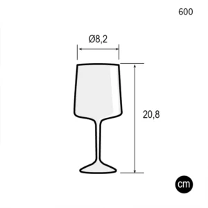 Detalhe do copo vinho em Tritan 60cl Copopalhinhas feito com materiais amigos do ambiente