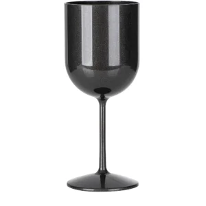 Produto sustentável copo vinho preto antracite PP 45cl da Copopalhinhas para eventos e restauração