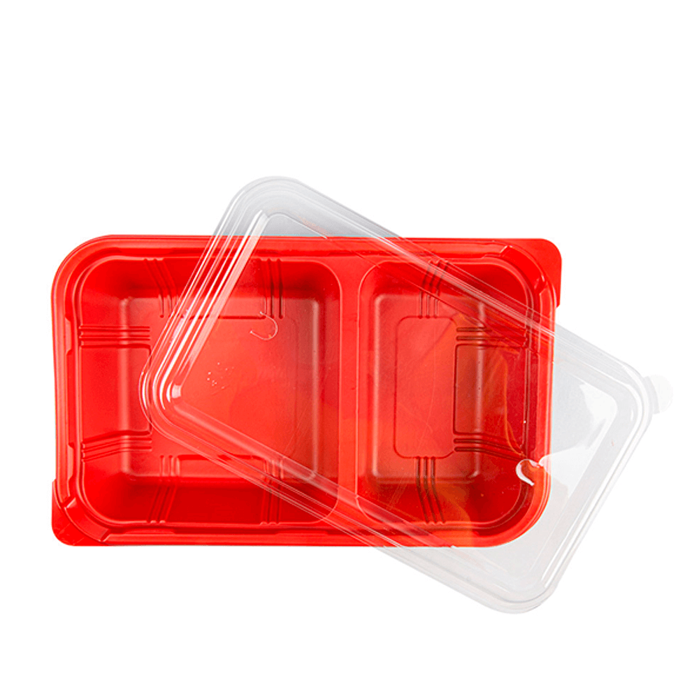 BANDEJA EM PP PRETO E VERMELHO COM TAMPA 23,9x15x4,5CM PARA COMIDA INDIVIDUAL-HOS145.24-copopalhinhas-web-1