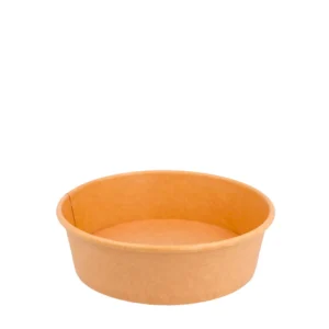 Detalhe do pote saladeira kraft 500ml Copopalhinhas feito com materiais amigos do ambiente